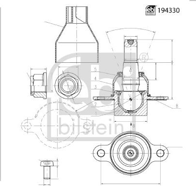 Febi Bilstein 194330 - Articulatie sarcina / ghidare aaoparts.ro