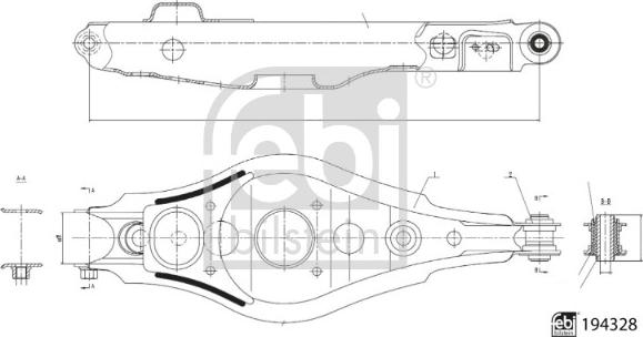 Febi Bilstein 194328 - Brat, suspensie roata aaoparts.ro