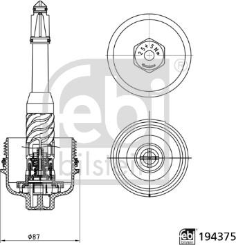Febi Bilstein 194375 - Capac, carcasa filtru ulei aaoparts.ro