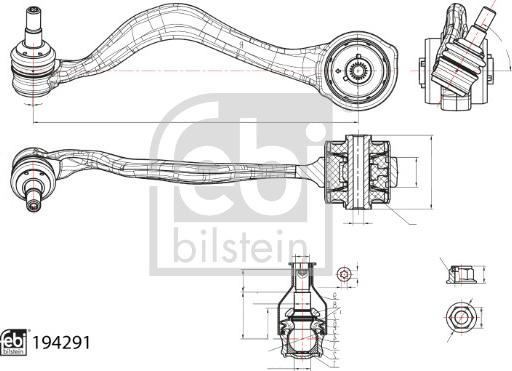 Febi Bilstein 194291 - Brat, suspensie roata aaoparts.ro