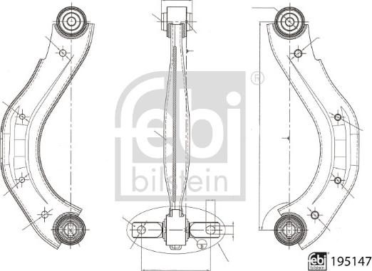 Febi Bilstein 195147 - Brat, suspensie roata aaoparts.ro