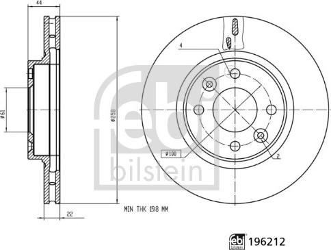 FEBI Bilstein 196212 - Disc frana aaoparts.ro