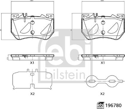 FEBI Bilstein 196780 - Set placute frana,frana disc aaoparts.ro