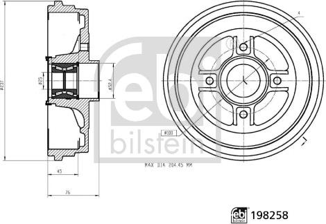 Febi Bilstein 198258 - Tambur frana aaoparts.ro
