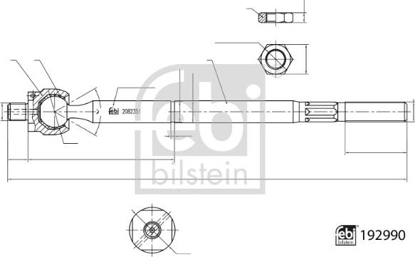 Febi Bilstein 192990 - Articulatie axiala, cap de bara aaoparts.ro