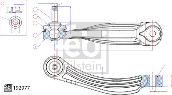 Febi Bilstein 192977 - Brat / bieleta suspensie, stabilizator aaoparts.ro