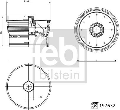 Febi Bilstein 197632 - Capac, carcasa filtru ulei aaoparts.ro