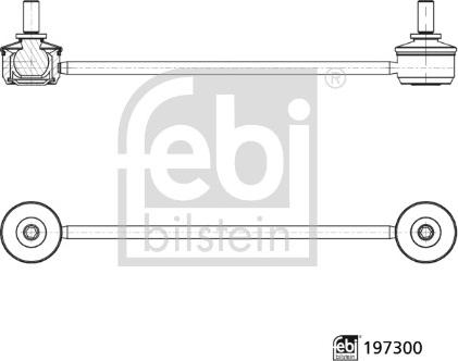 Febi Bilstein 197300 - Brat / bieleta suspensie, stabilizator aaoparts.ro