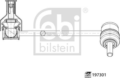 Febi Bilstein 197301 - Brat / bieleta suspensie, stabilizator aaoparts.ro