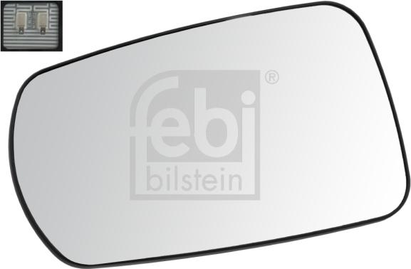 Febi Bilstein 105758 - Sticla oglinda, oglinda retrovizoare exterioara aaoparts.ro