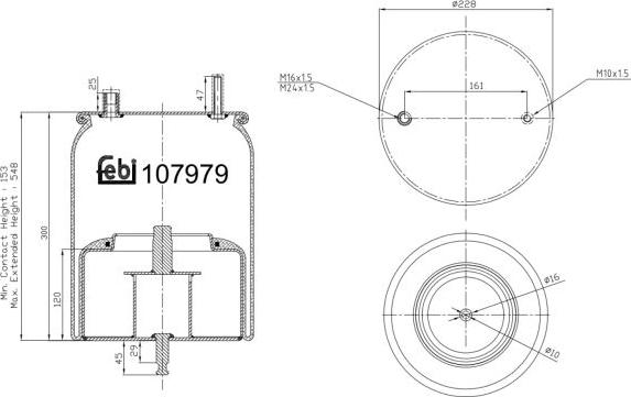 Febi Bilstein 107979 - Burduf, suspensie pneumatica aaoparts.ro