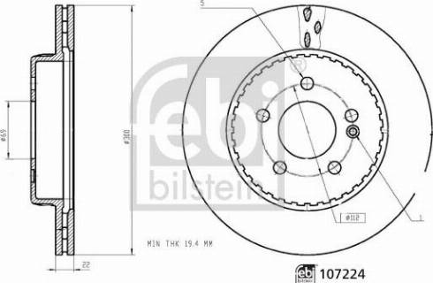FEBI Bilstein 107224 - Disc frana aaoparts.ro