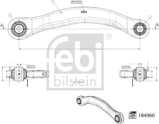 Febi Bilstein 184960 - Brat, suspensie roata aaoparts.ro