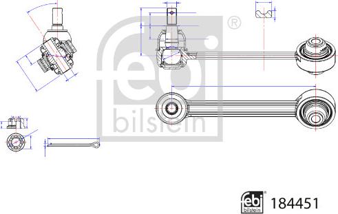 Febi Bilstein 184451 - Brat, suspensie roata aaoparts.ro