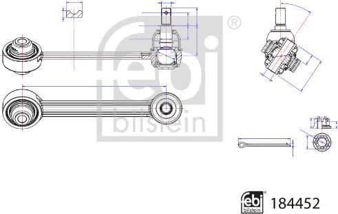 Febi Bilstein 184452 - Brat, suspensie roata aaoparts.ro