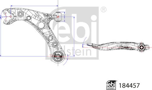 Febi Bilstein 184457 - Brat, suspensie roata aaoparts.ro