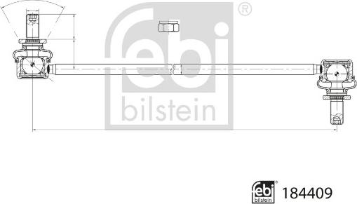 Febi Bilstein 184409 - Brat / bieleta suspensie, stabilizator aaoparts.ro