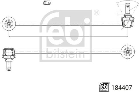 Febi Bilstein 184407 - Brat / bieleta suspensie, stabilizator aaoparts.ro