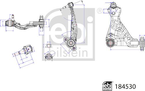 Febi Bilstein 184530 - Brat, suspensie roata aaoparts.ro