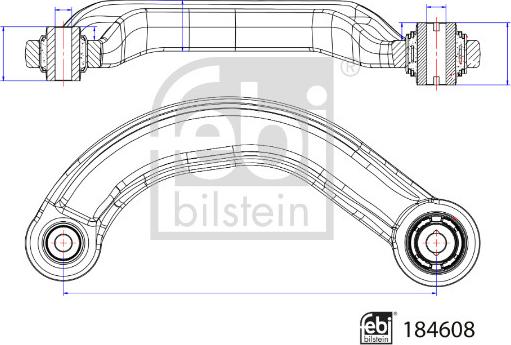 Febi Bilstein 184608 - Brat, suspensie roata aaoparts.ro