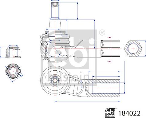 Febi Bilstein 184022 - Cap de bara aaoparts.ro