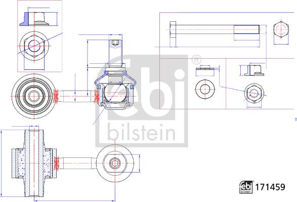 Febi Bilstein 184868 - Brat / bieleta suspensie, stabilizator aaoparts.ro