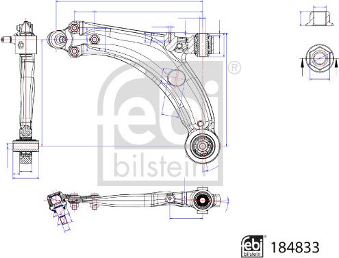 Febi Bilstein 184883 - Brat, suspensie roata aaoparts.ro