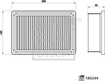 Febi Bilstein 184244 - Filtru aer aaoparts.ro