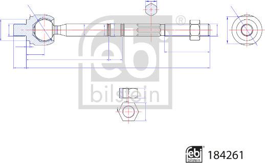 Febi Bilstein 184261 - Articulatie axiala, cap de bara aaoparts.ro