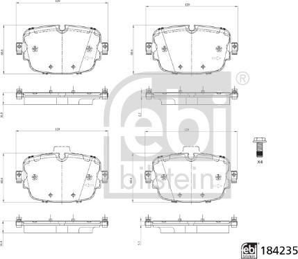 Febi Bilstein 184235 - Set placute frana,frana disc aaoparts.ro