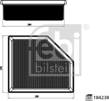 Febi Bilstein 184238 - Filtru aer aaoparts.ro