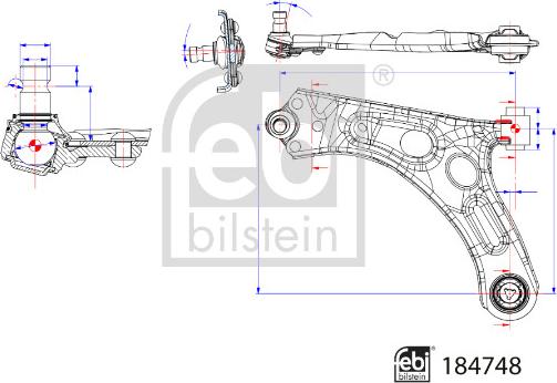 Febi Bilstein 184748 - Brat, suspensie roata aaoparts.ro