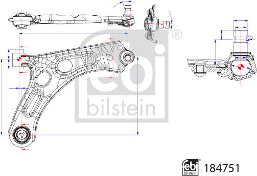 Febi Bilstein 184751 - Brat, suspensie roata aaoparts.ro