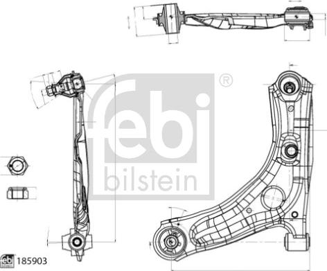 Febi Bilstein 185903 - Brat, suspensie roata aaoparts.ro