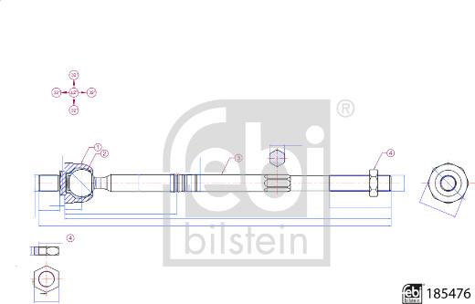 Febi Bilstein 185476 - Articulatie axiala, cap de bara aaoparts.ro