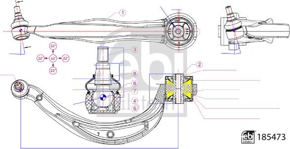 Febi Bilstein 185473 - Brat, suspensie roata aaoparts.ro