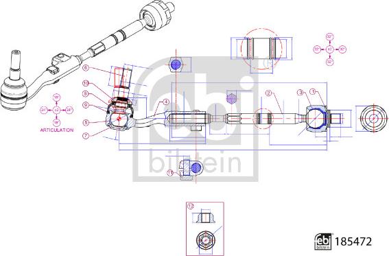 Febi Bilstein 185472 - Bara directie aaoparts.ro