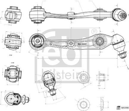 Febi Bilstein 185590 - Brat, suspensie roata aaoparts.ro