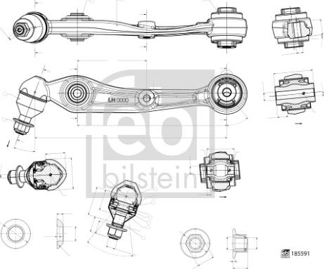 Febi Bilstein 185591 - Brat, suspensie roata aaoparts.ro