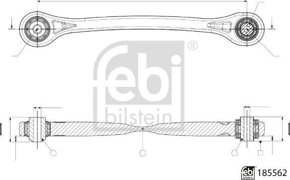 Febi Bilstein 185562 - Brat, suspensie roata aaoparts.ro