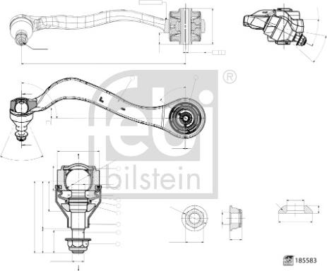 Febi Bilstein 185583 - Brat, suspensie roata aaoparts.ro