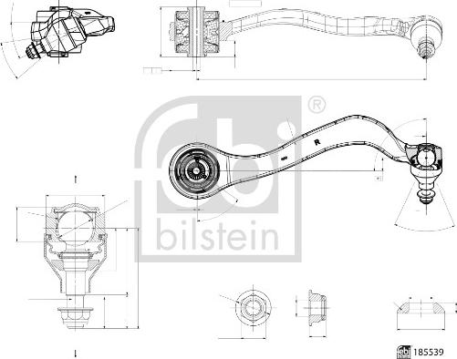 Febi Bilstein 185539 - Brat, suspensie roata aaoparts.ro