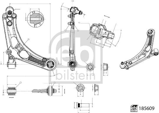 Febi Bilstein 185609 - Brat, suspensie roata aaoparts.ro