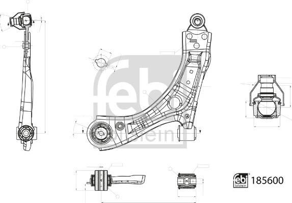 Febi Bilstein 185600 - Brat, suspensie roata aaoparts.ro