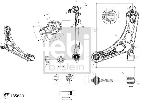 Febi Bilstein 185610 - Brat, suspensie roata aaoparts.ro