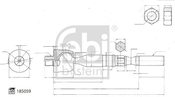 Febi Bilstein 185059 - Articulatie axiala, cap de bara aaoparts.ro