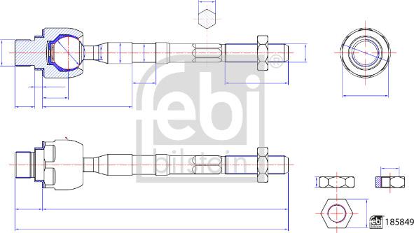 Febi Bilstein 185894 - Articulatie axiala, cap de bara aaoparts.ro