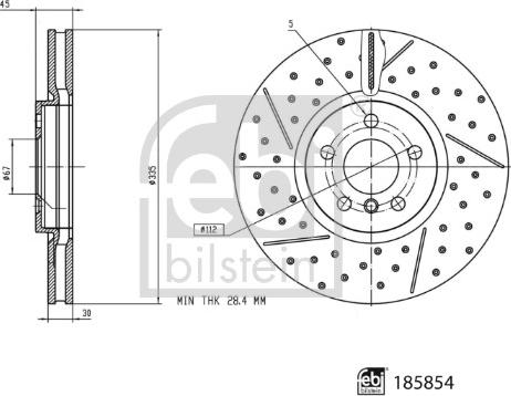 Febi Bilstein 185854 - Disc frana aaoparts.ro