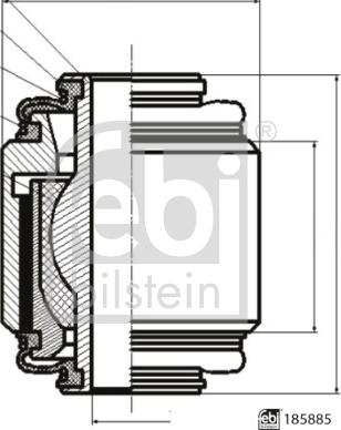 Febi Bilstein 185885 - Articulatie sarcina / ghidare aaoparts.ro