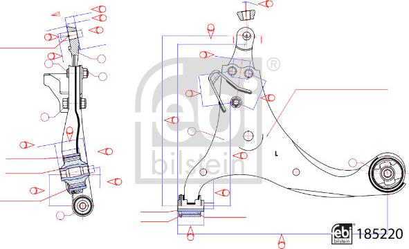 Febi Bilstein 185220 - Brat, suspensie roata aaoparts.ro